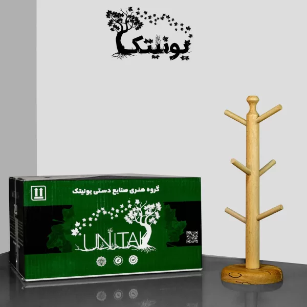 Unitak wooden tree mug holder stand code 64