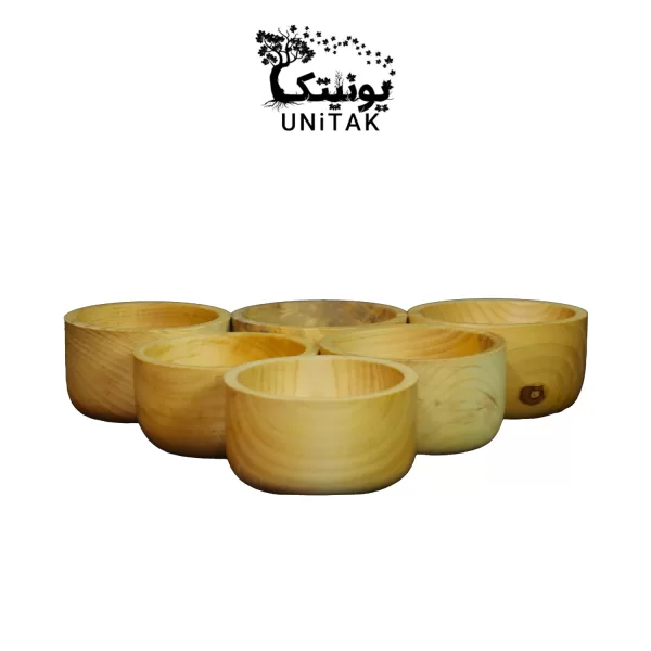 کاسه چوبی پذیرایی کوچک یونیتک کد 33 - گروه صنایع دستی یونیتک